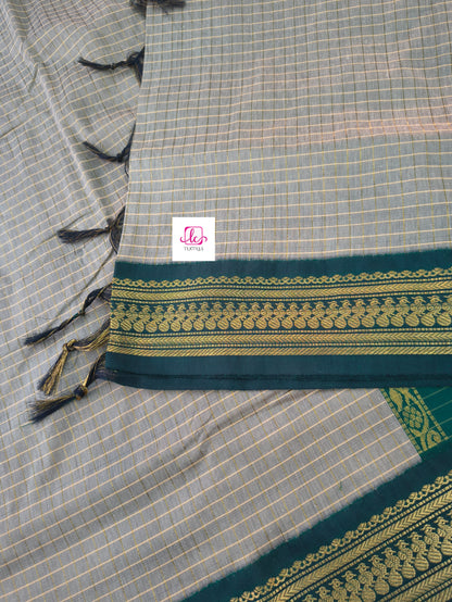 Kalyani cotton- checks- Tussar- KC09