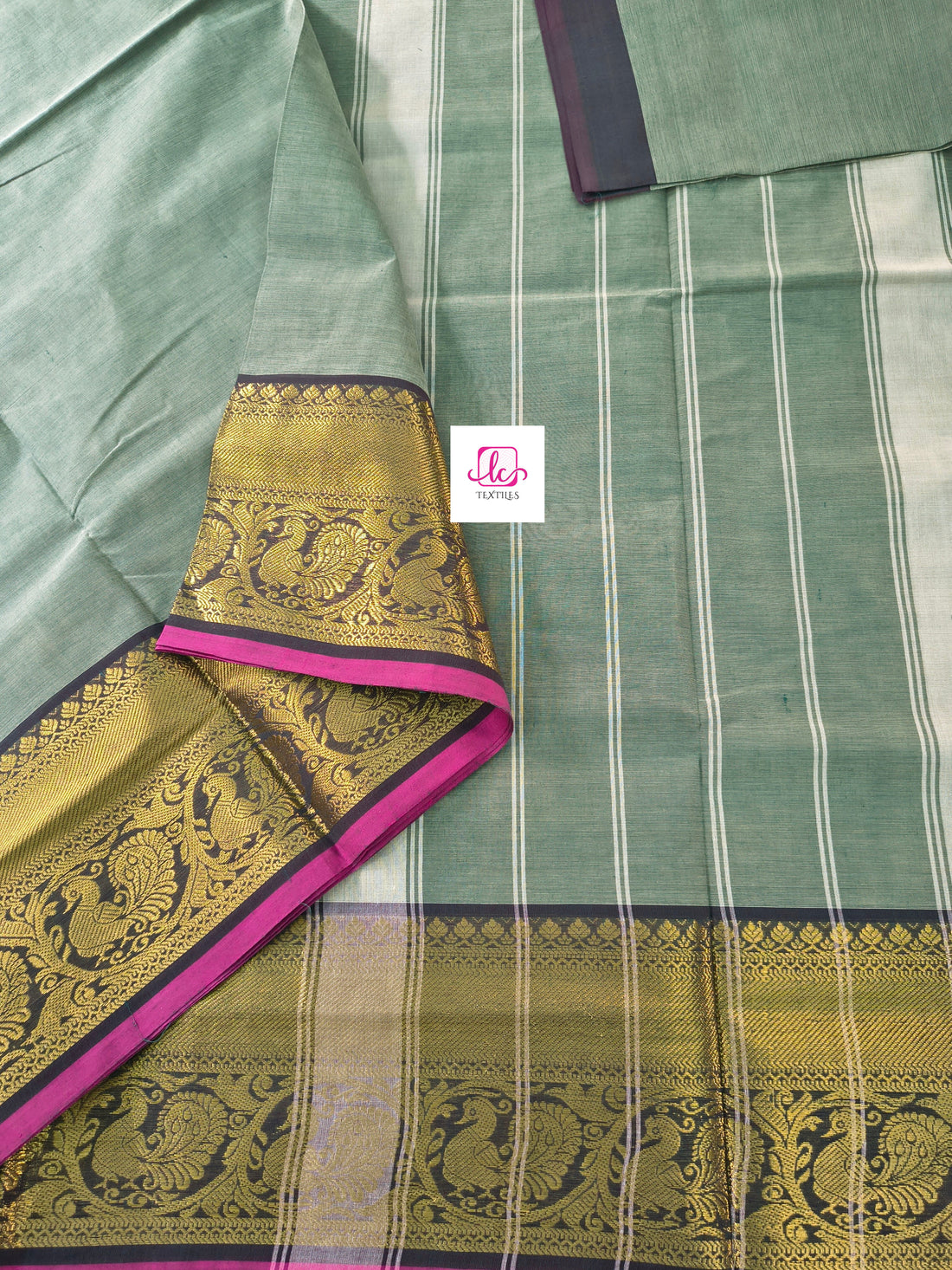 Kanchi Cotton - Festival Fusion -Pastal green- KCFP181