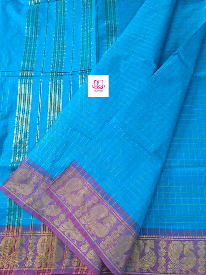 Kandangi Checks -sky blue- KC83