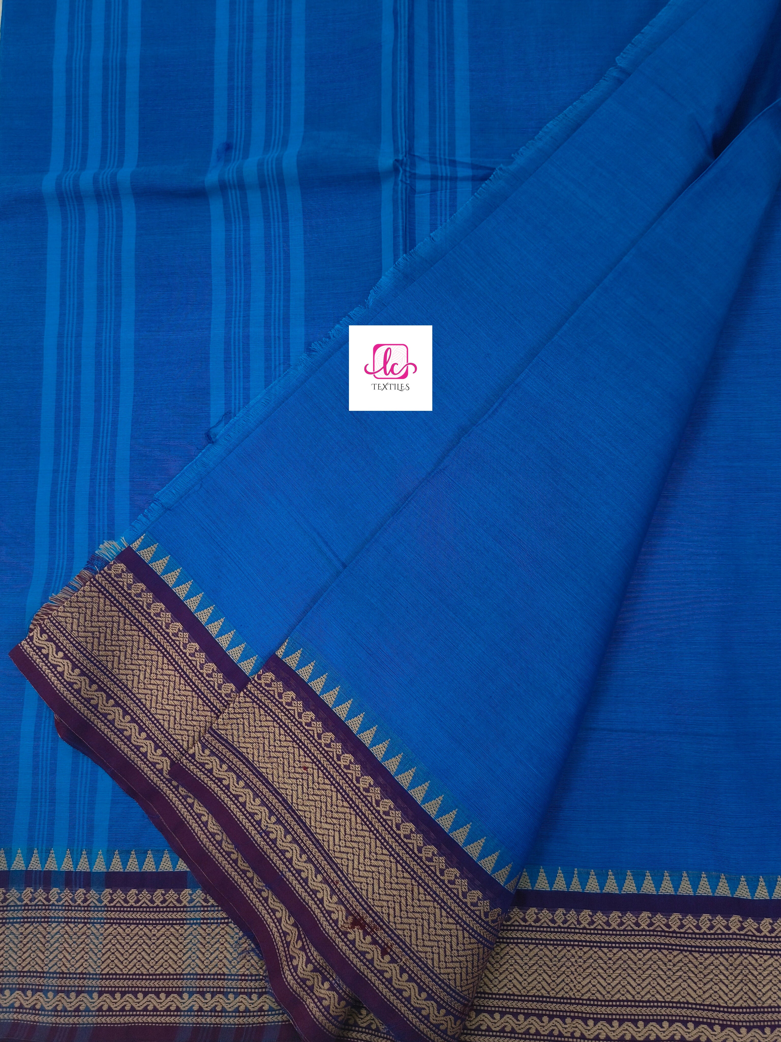 Madisar-chettinad cotton-Sky blue-msc08