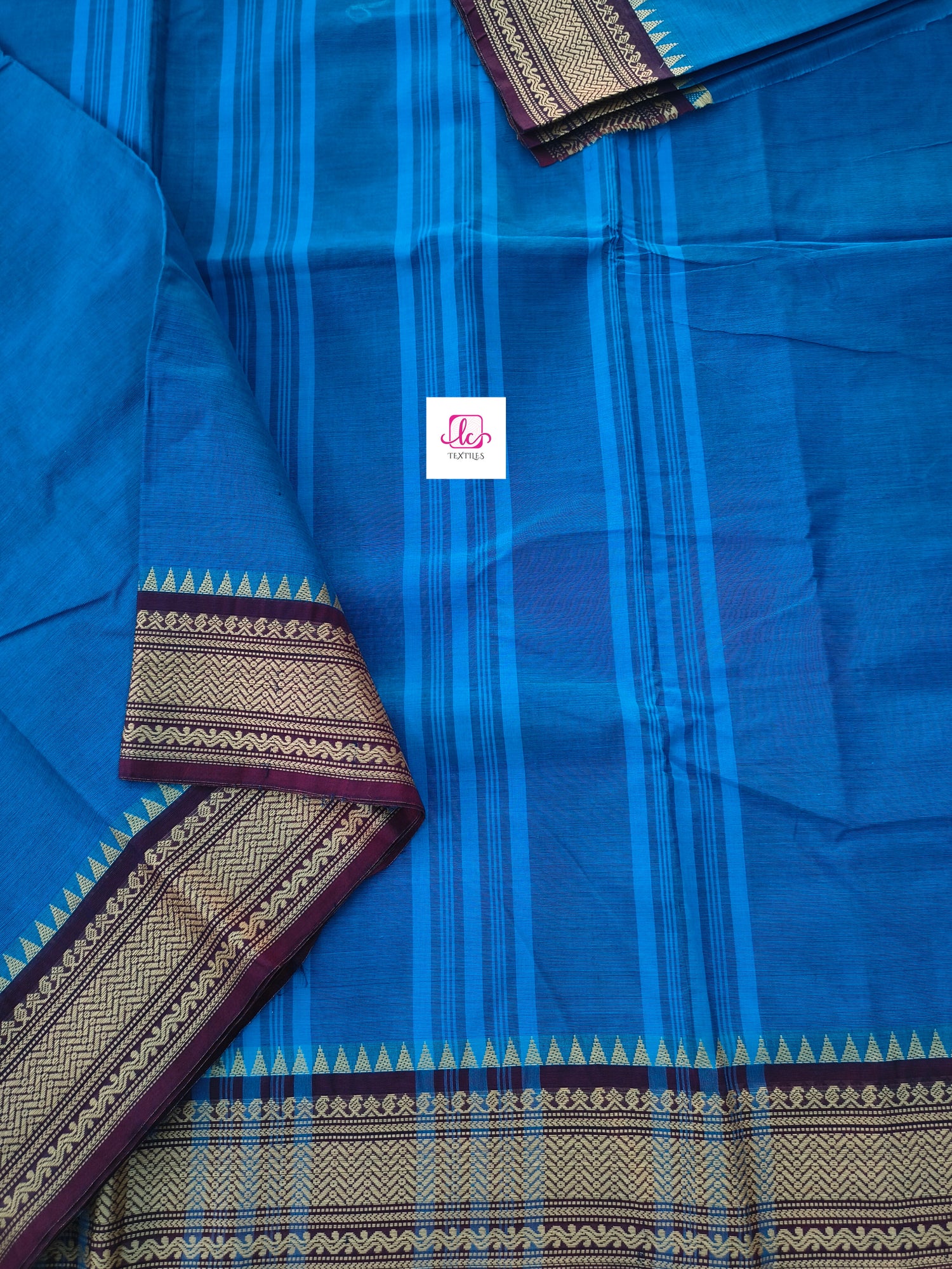 Madisar-chettinad cotton-Dark sky blue-msc03