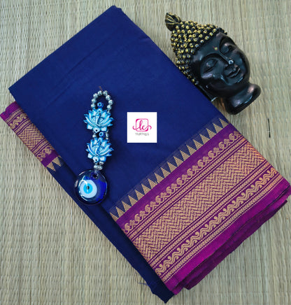 Madisar-chettinad cotton-Royal blue-msc01