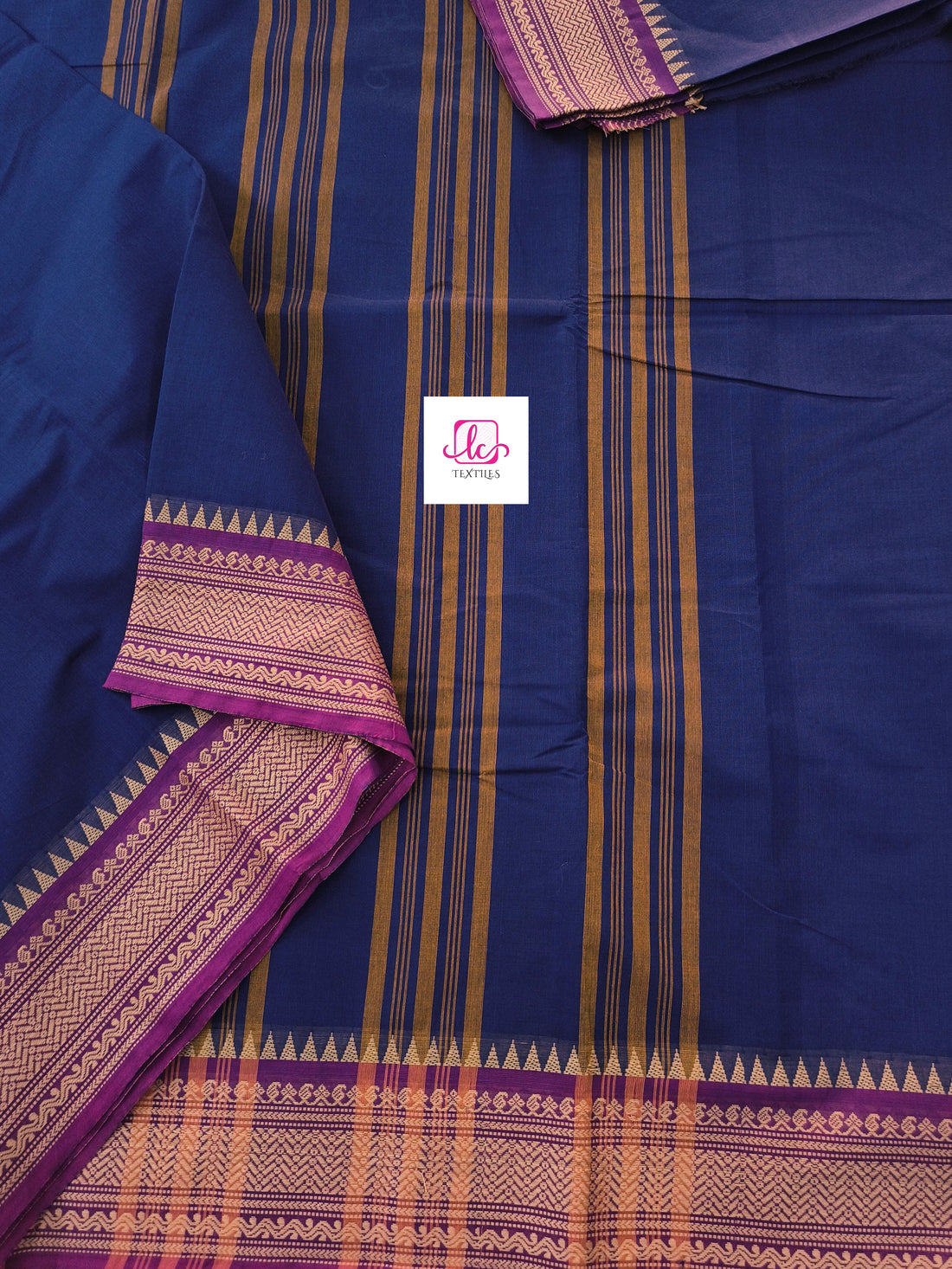 Madisar-chettinad cotton-Royal blue-msc01
