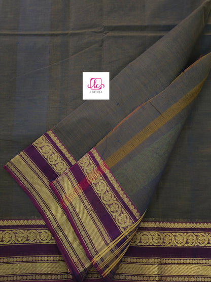 Madisar-chettinad cotton-Khaki mixed maroon dual tone-msc04