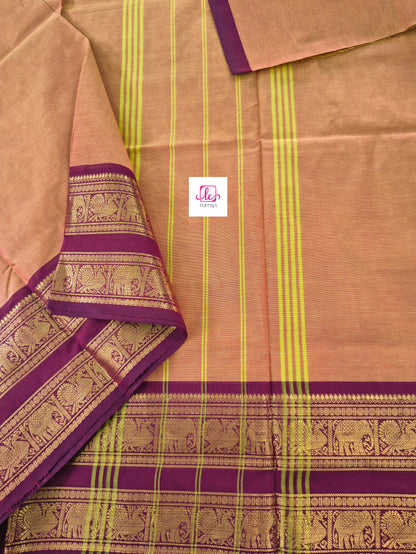 Kanchi Cotton - All Day Fusion -yellow mixed pink dual tone- KCAF77