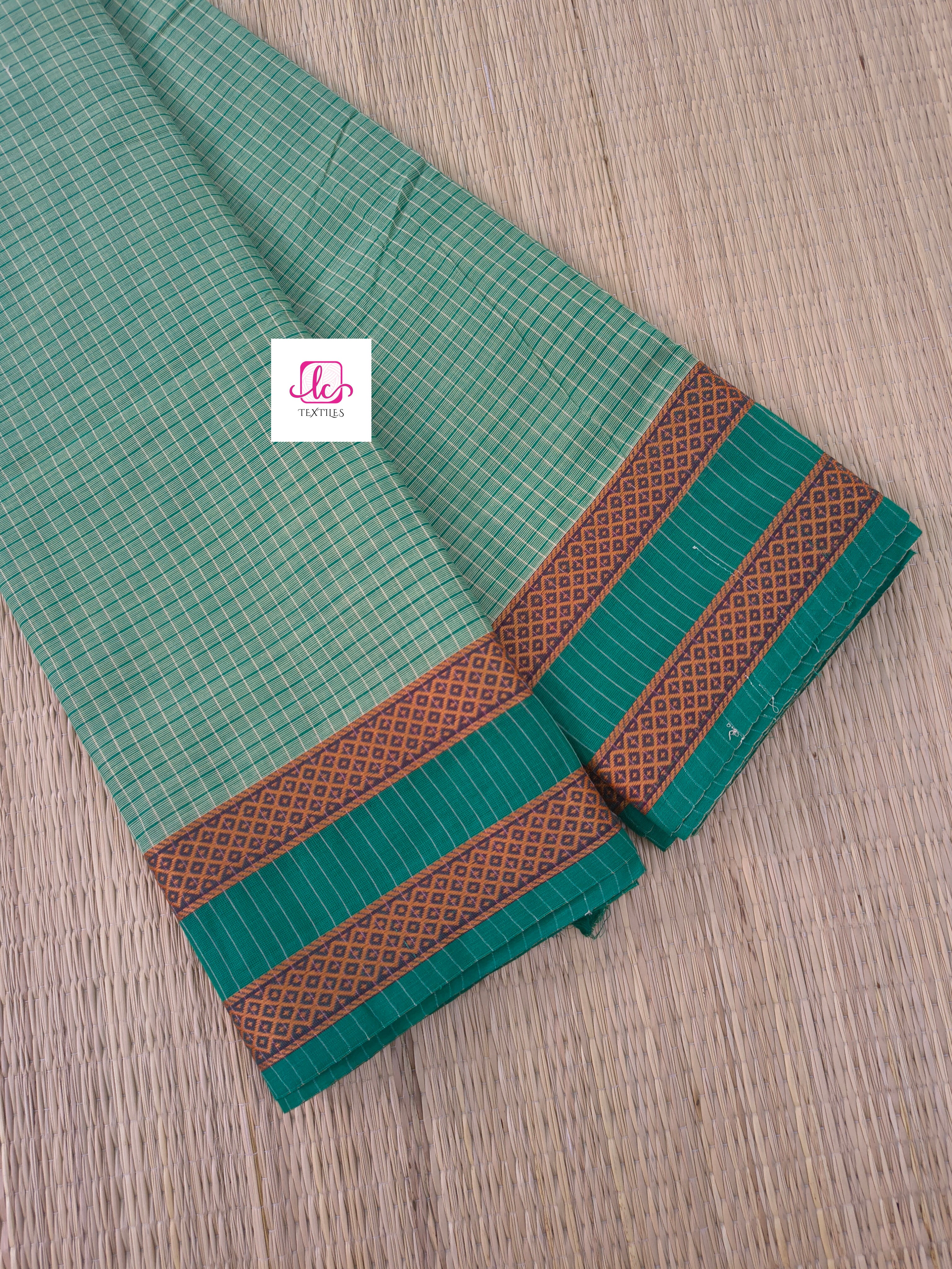 Kandangi Checks -pastal green- KC90