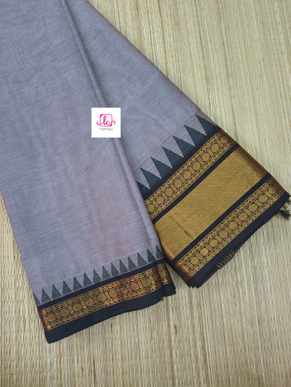 Kanchi Cotton - Festival Fusion -maroonish grey- KCFP206