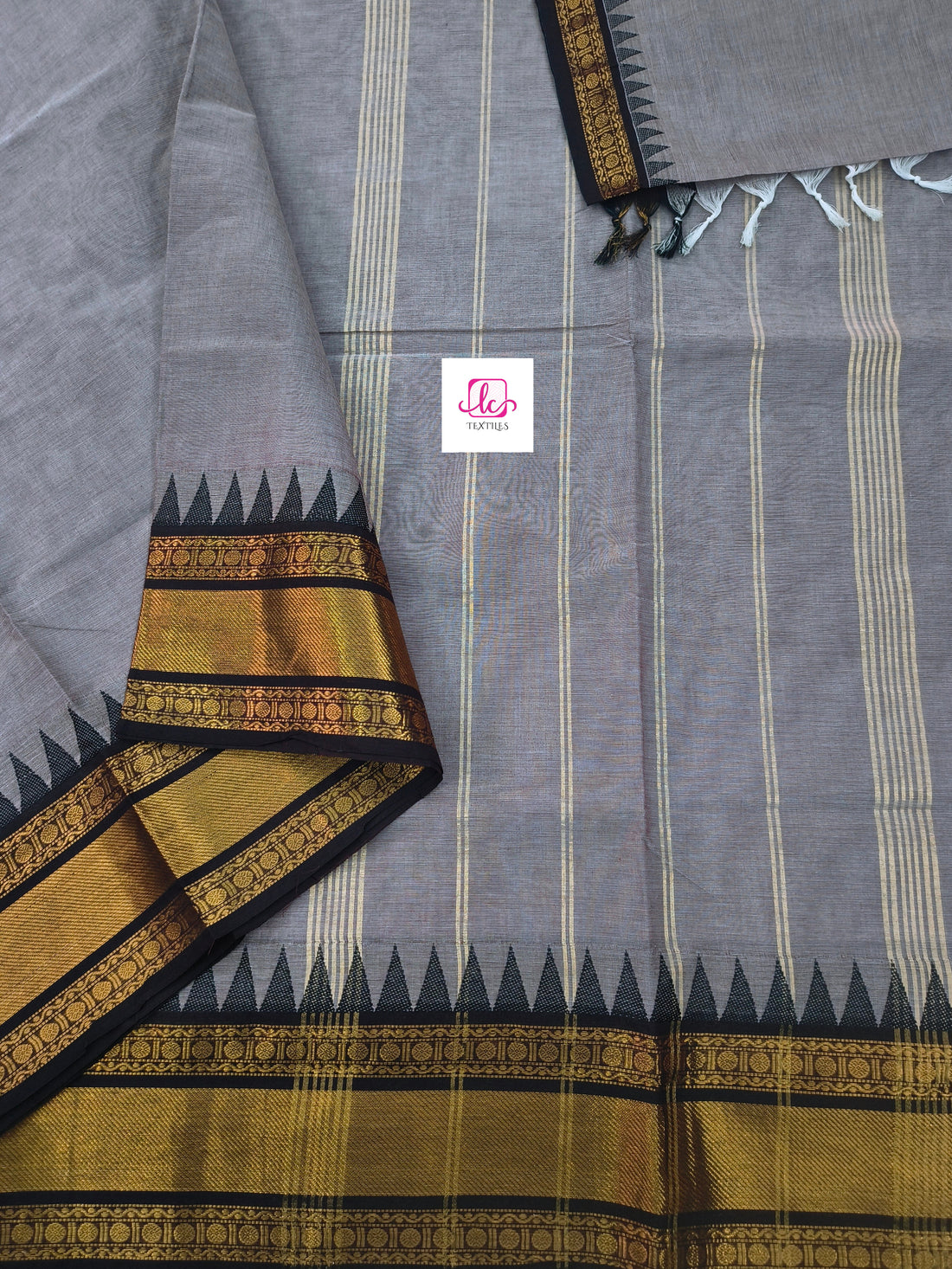 Kanchi Cotton - Festival Fusion -maroonish grey- KCFP206