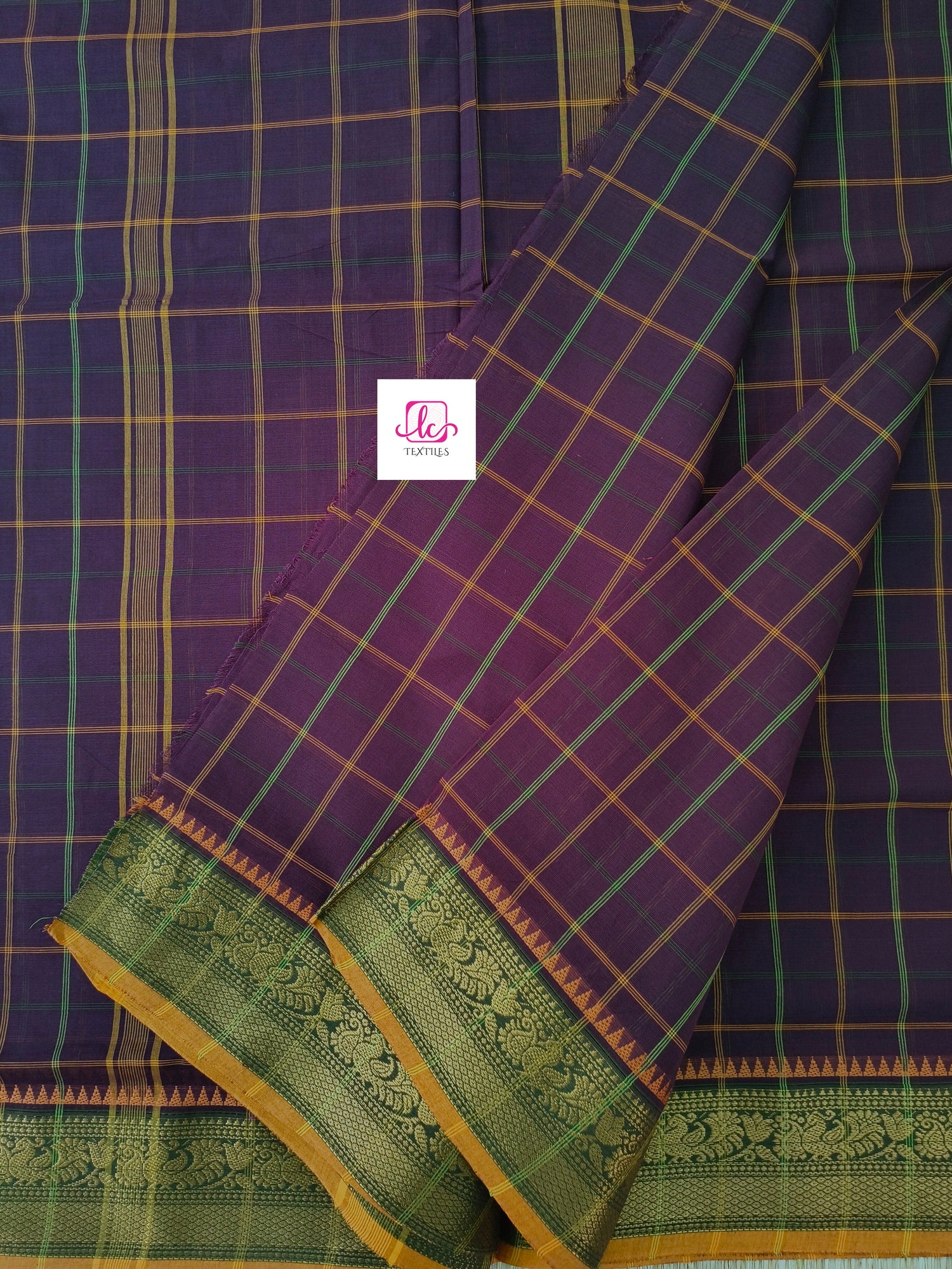 Kandangi Checks -Deep wine- KC100