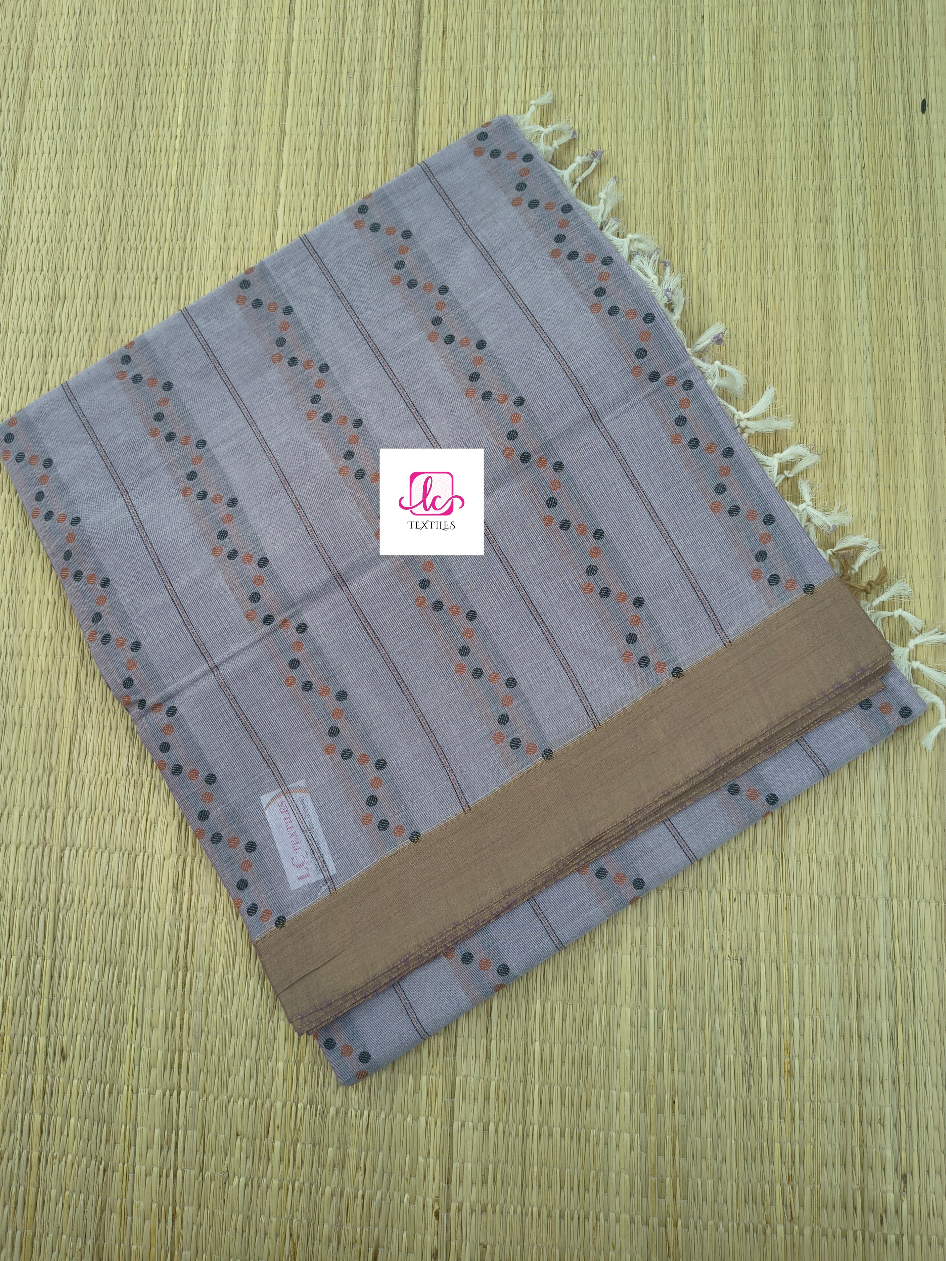 Negamam Cotton Saree - Pastal lavander- NC70
