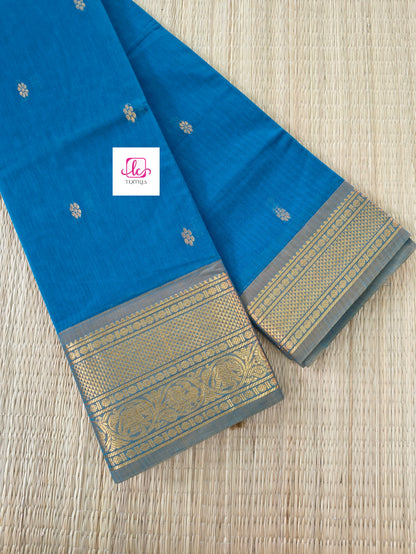 Kanchi Cotton - Festival Fusion -peacock blue- KCFG214
