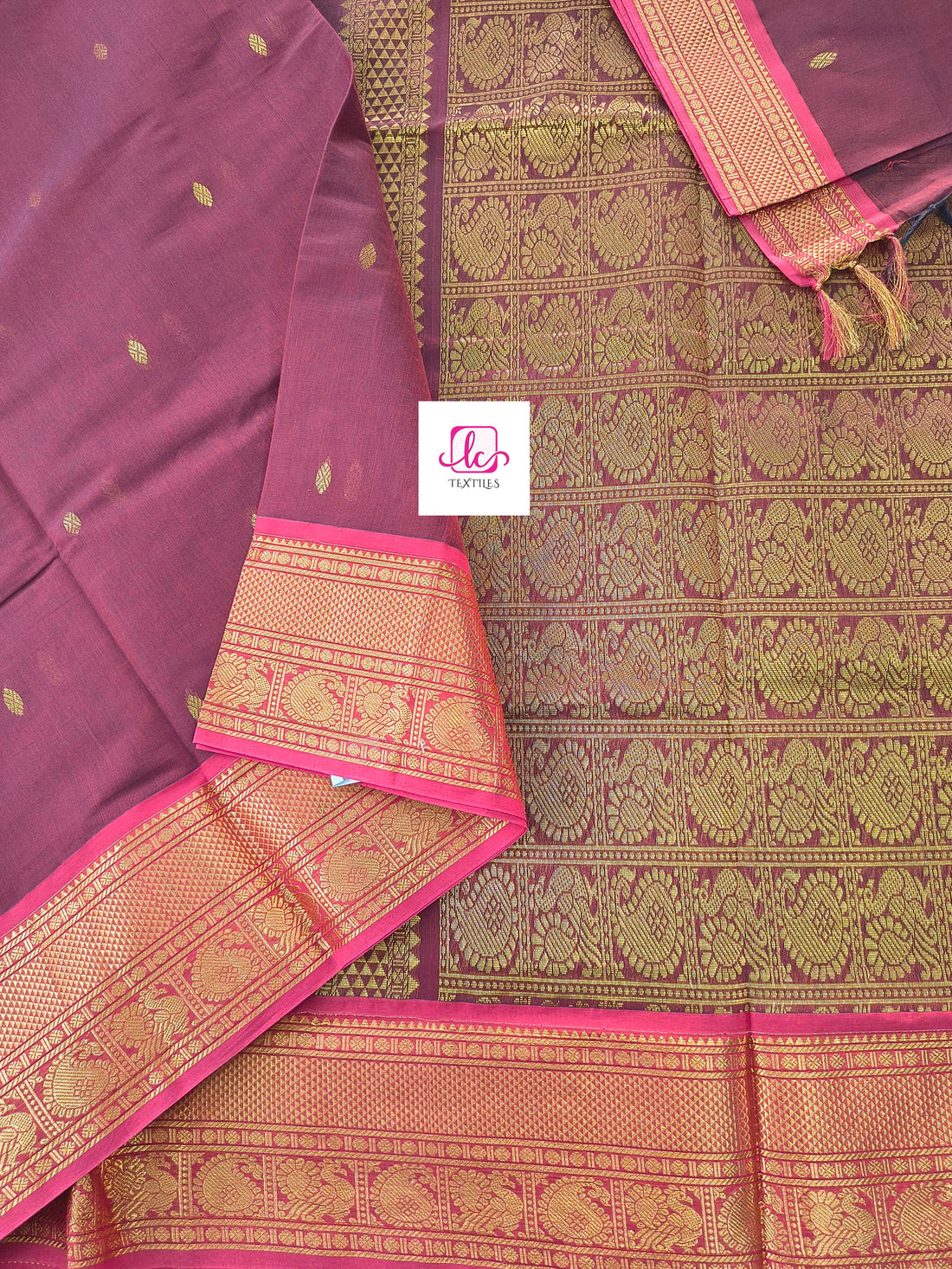 Kanchi Cotton - Festival Fusion -Redish maroon- KCFG216