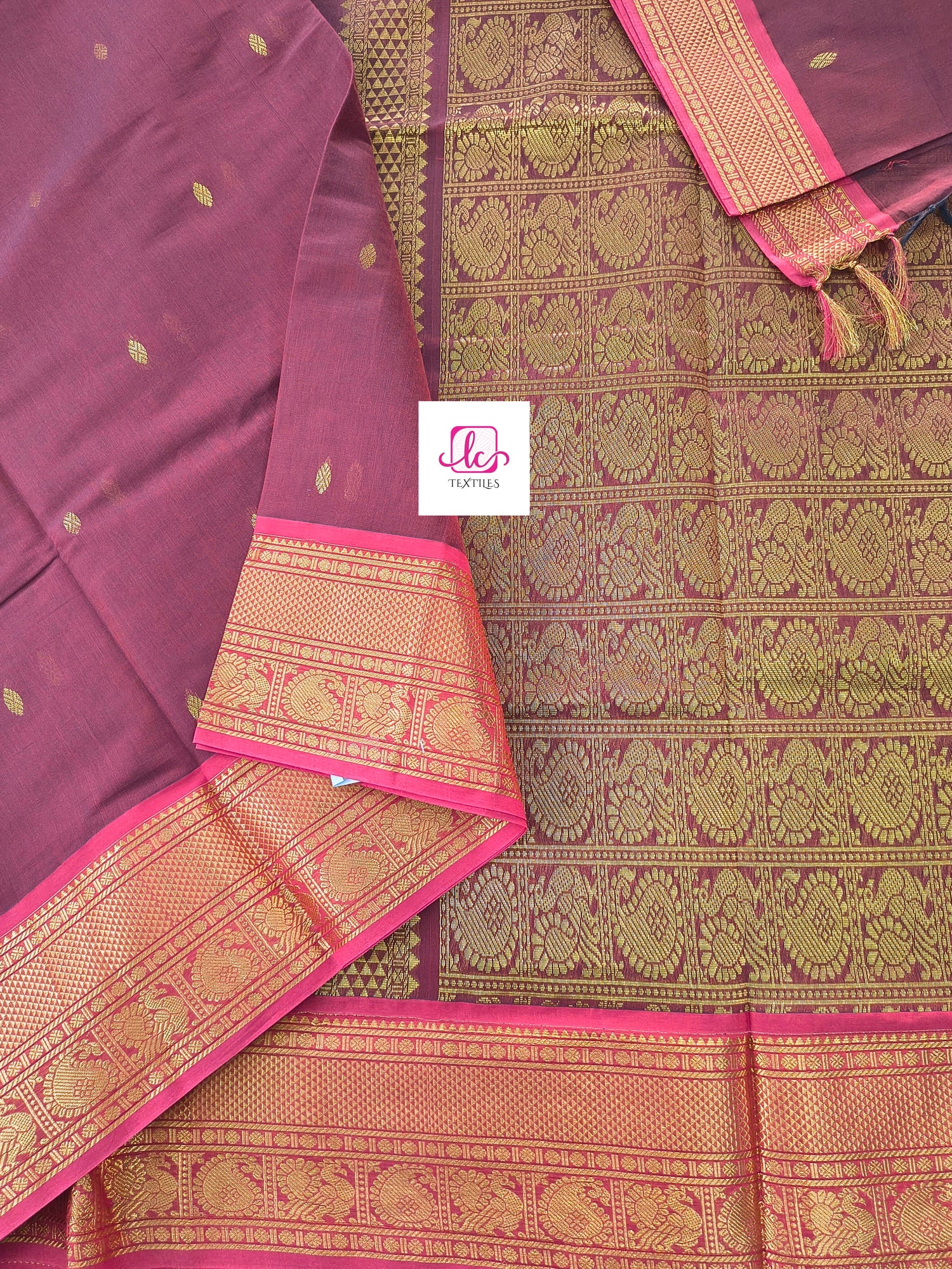 Kanchi Cotton - Festival Fusion -Redish maroon- KCFG216