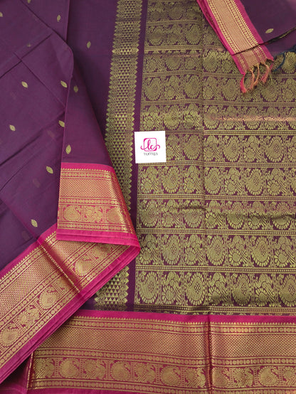Kanchi Cotton - Festival Fusion -Brinjol purple- KCFG217