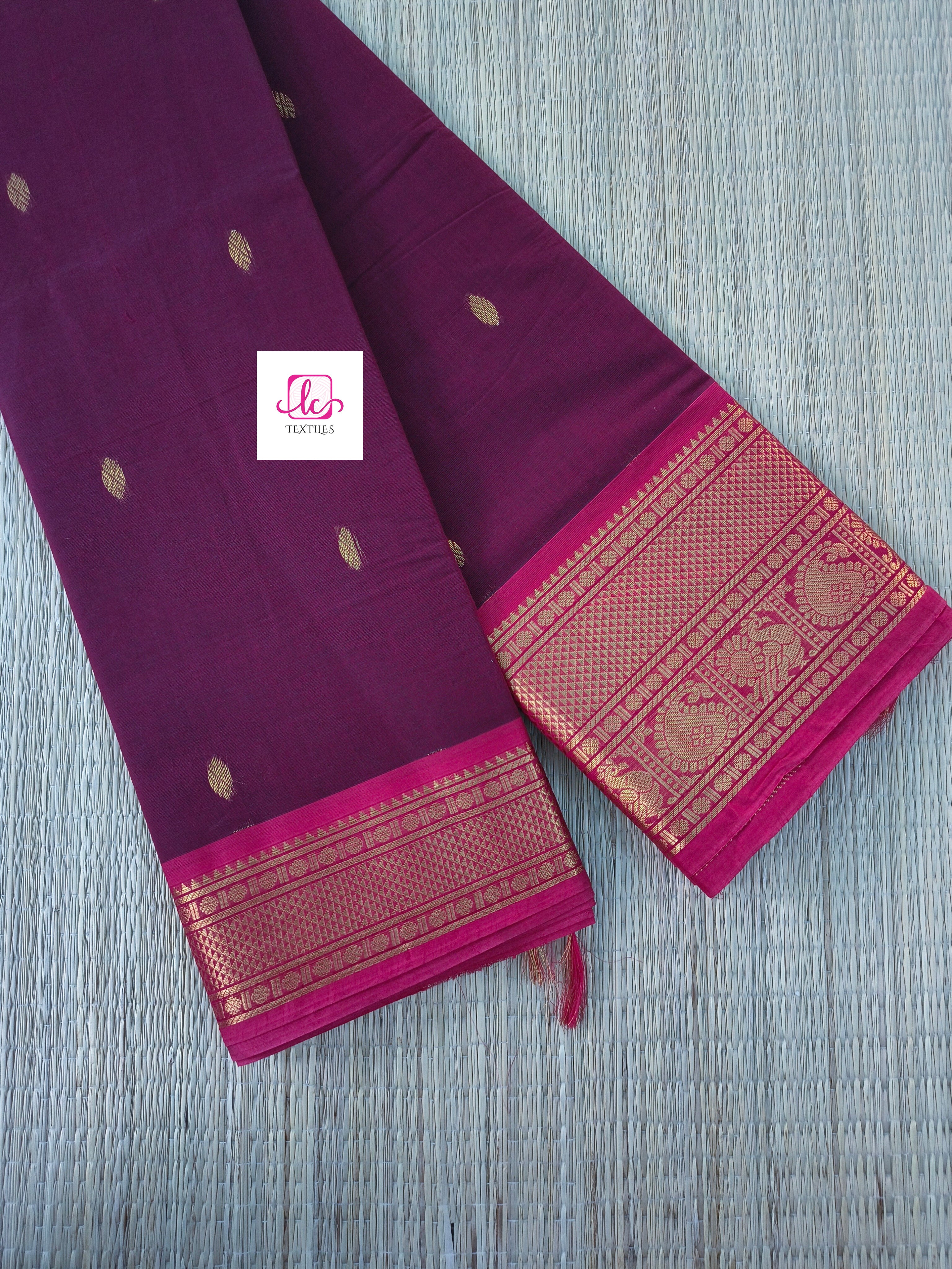 Kanchi Cotton - Festival Fusion -Brinjol purple- KCFG217