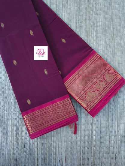 Kanchi Cotton - Festival Fusion -Brinjol purple- KCFG217