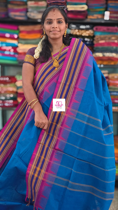 Chettinad Cotton -  Office Wear -Deep blue- CCOW71