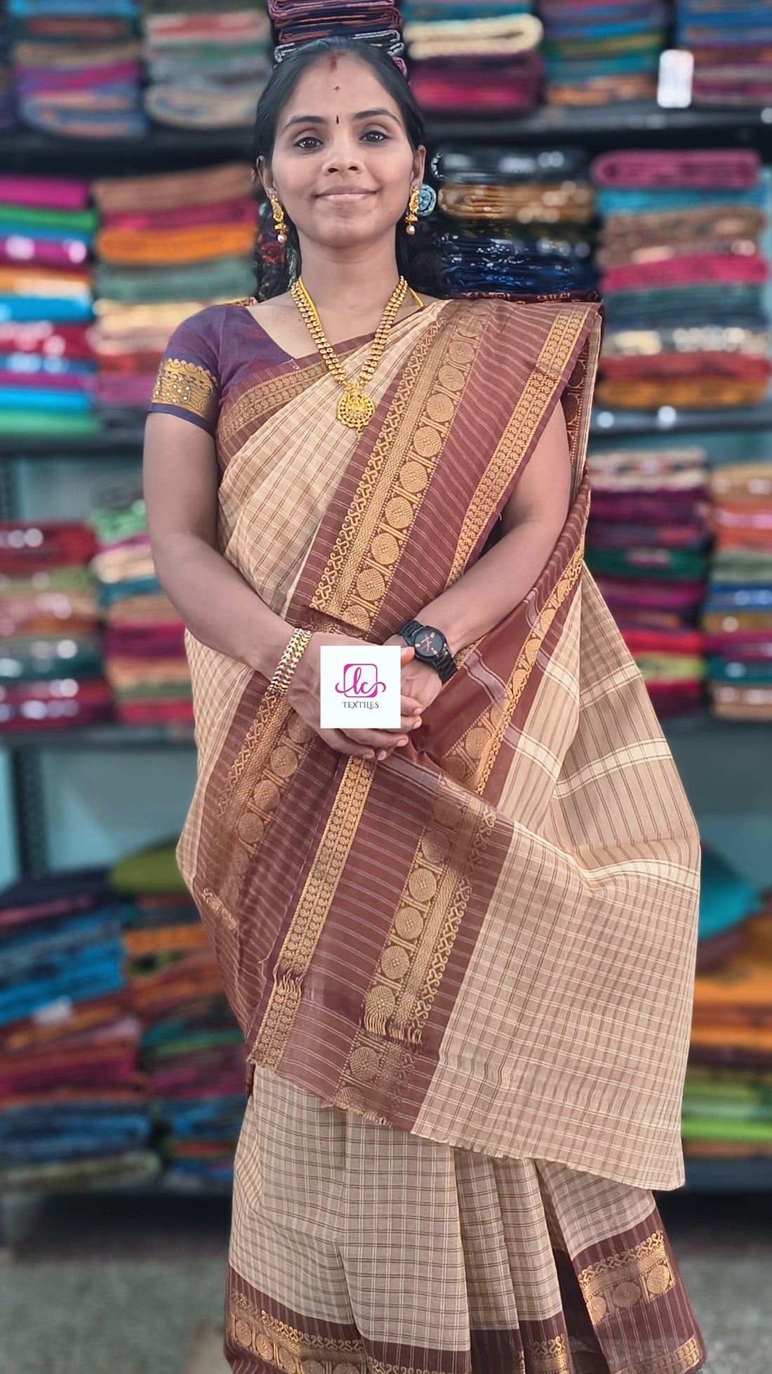 Kandangi Checks -soft beige- KC102