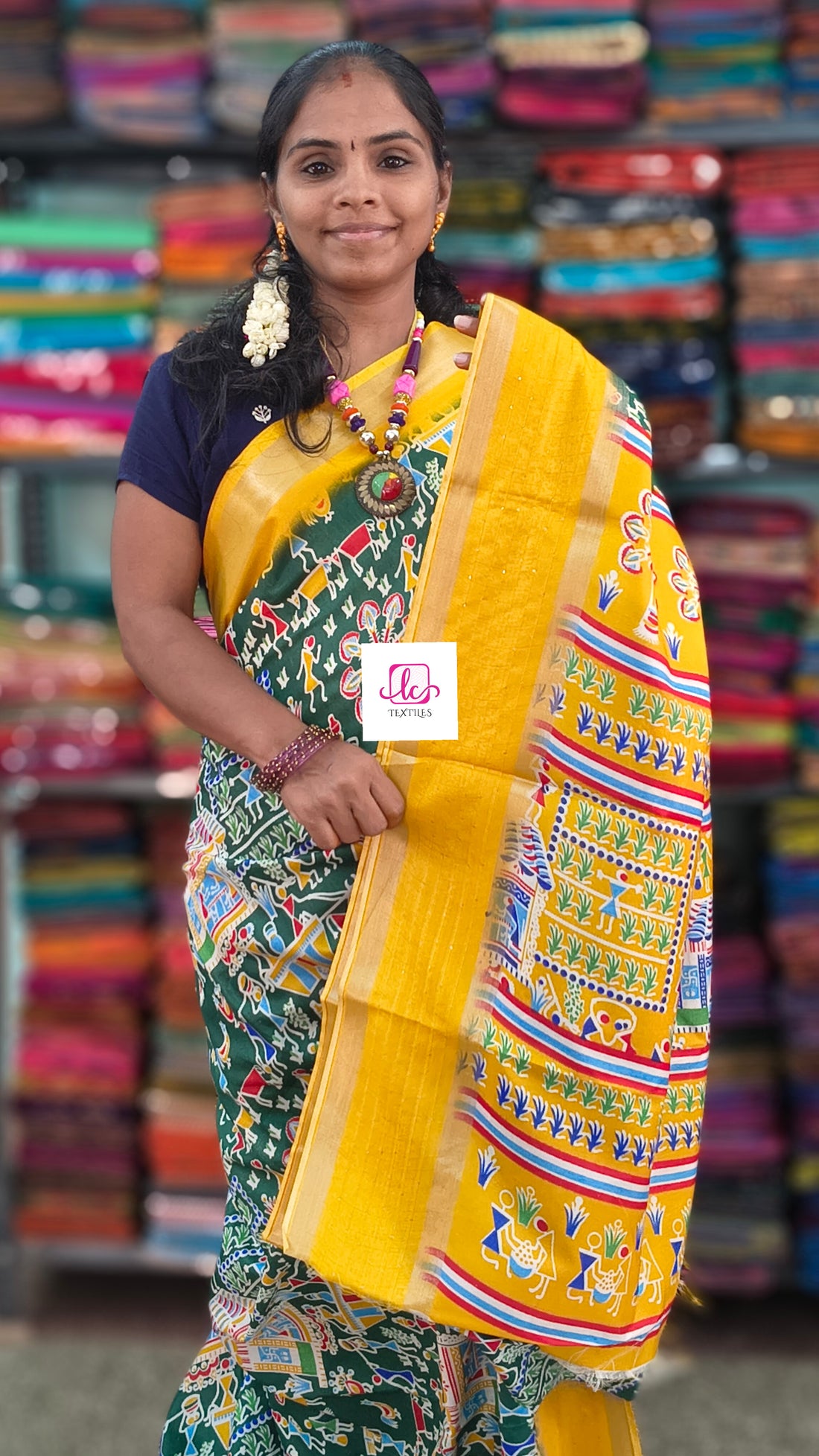 Fancy saree - Dola silk saree-Green-FS01