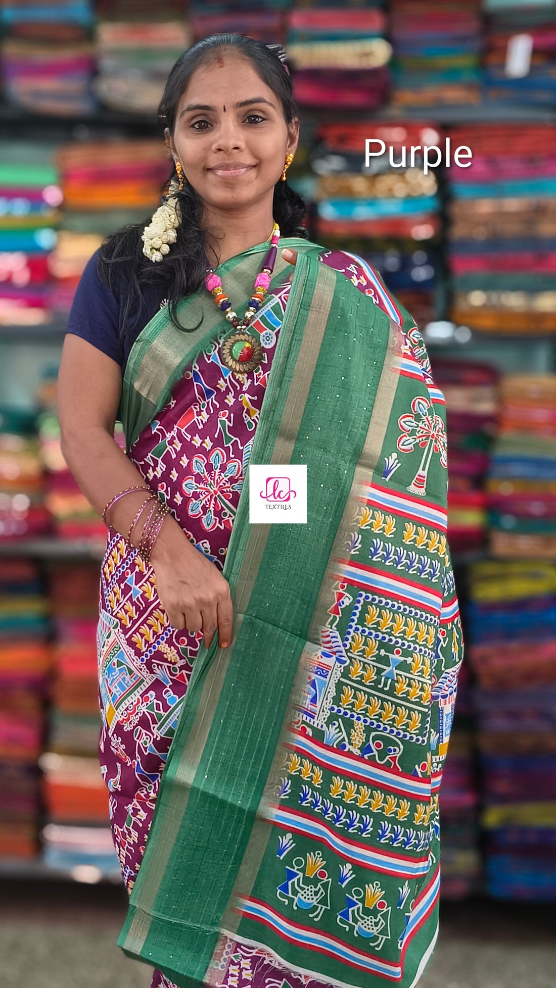 Fancy saree - Dola silk saree -Purple-FS02