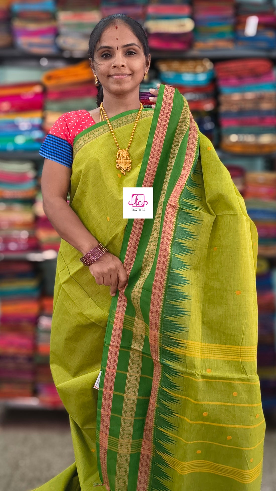 Chettinad Cotton - Office Wear -Lime green- CCOW83