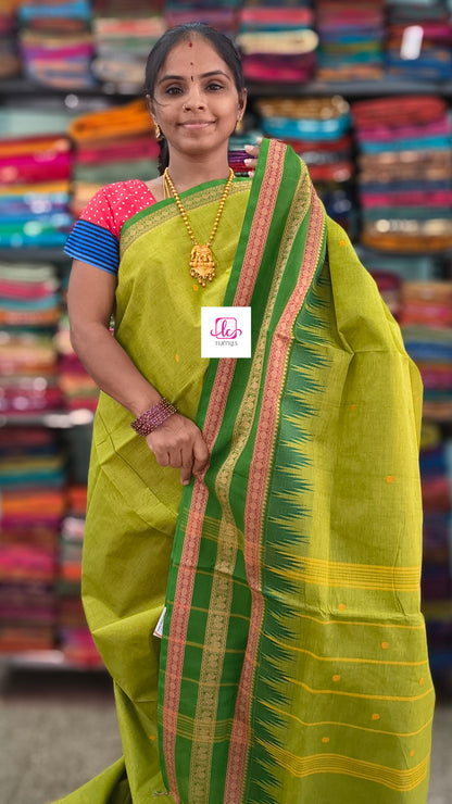 Chettinad Cotton -  Office Wear -Lime green- CCOW83