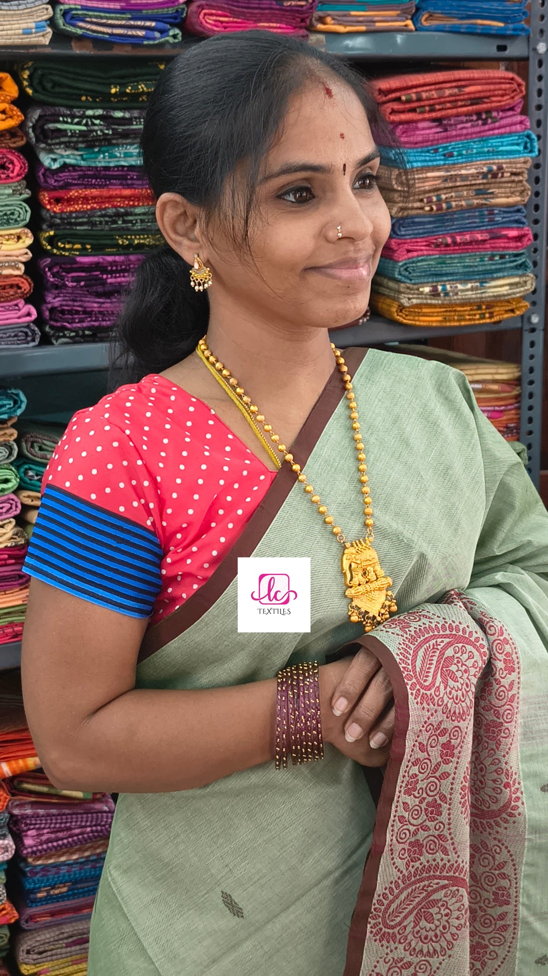 Chettinad Cotton -  Office Wear -Soft sage green- CCOW89