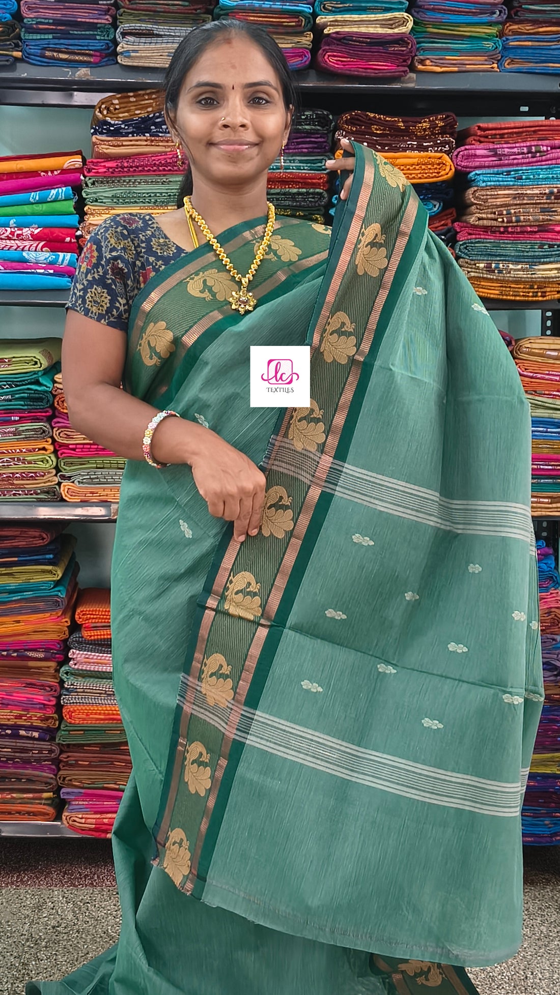 Chettinad Cotton -  Office Wear -Pastal green - CCOW91