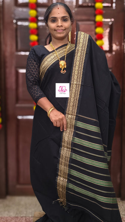 Narayanapet cotton-Plain -Black- NPC21