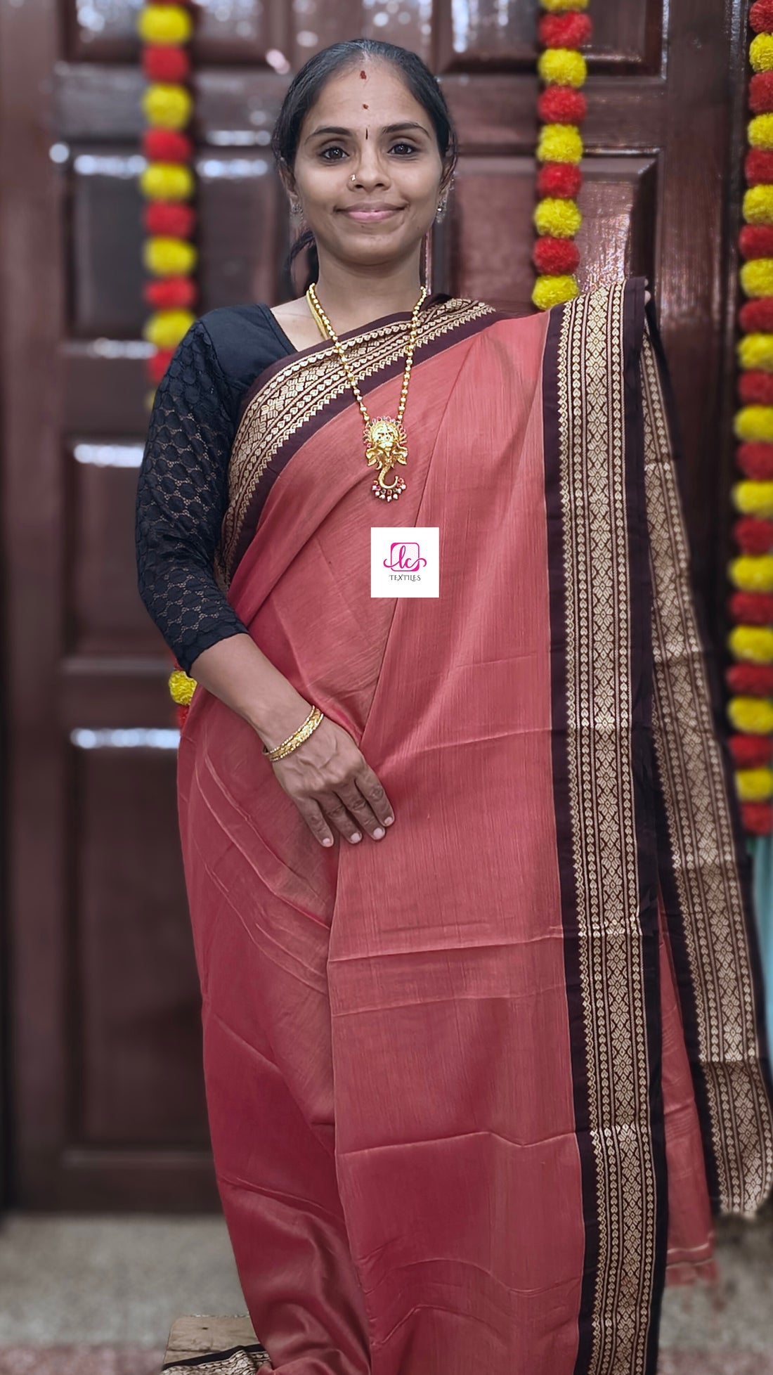 Narayanapet cotton-Plain -Dusty rose- NPC23
