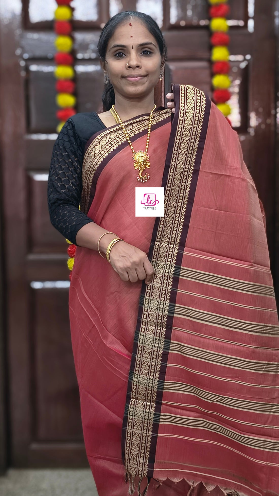 Narayanapet cotton-Plain -Dusty rose- NPC23