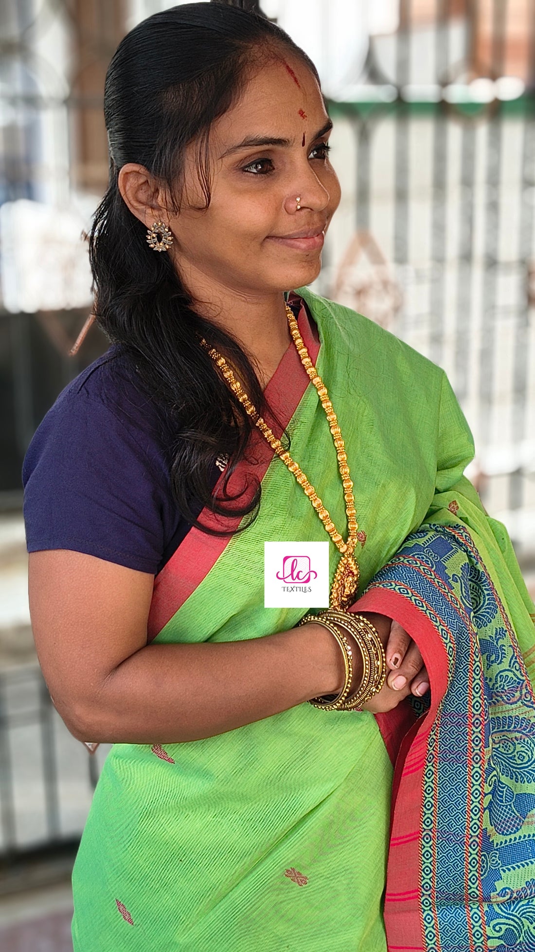 Chettinad Cotton -  Office Wear -Fresh pista green- CCOW100