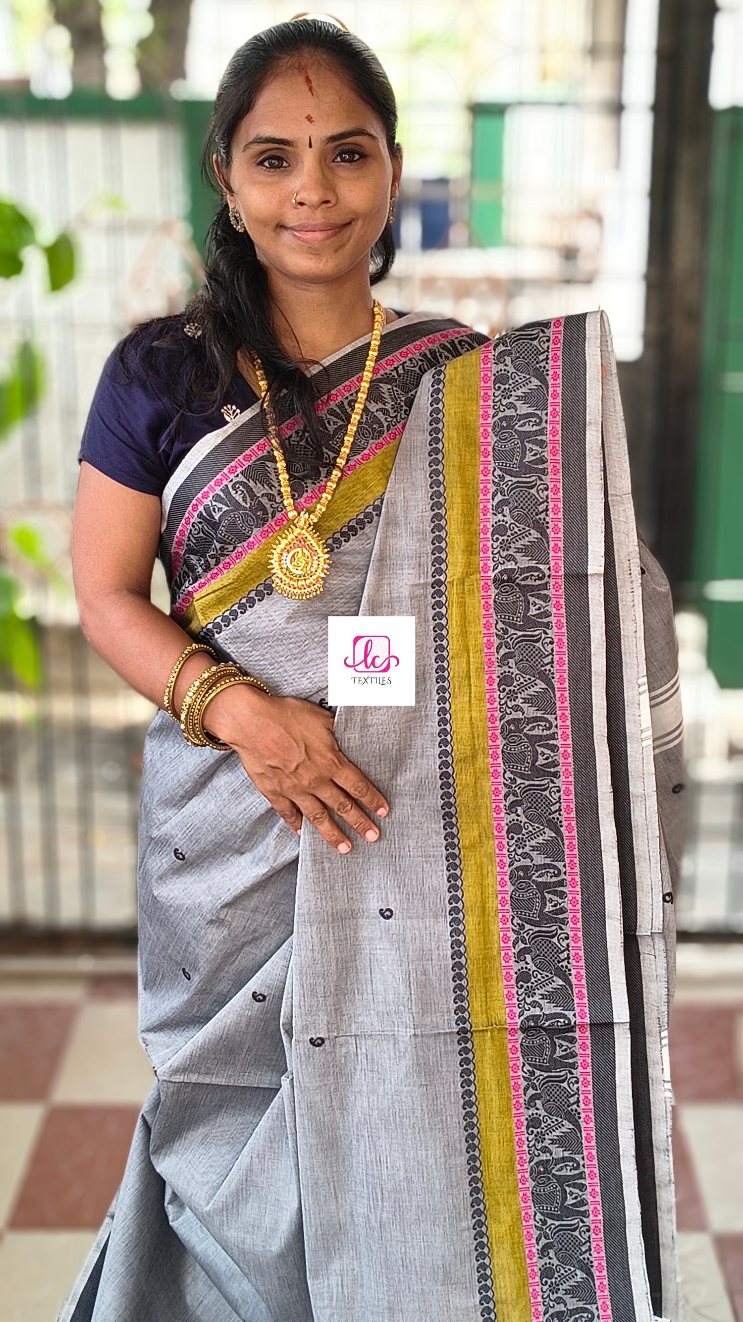 Chettinad Cotton -  Office Wear -grey- CCOW101