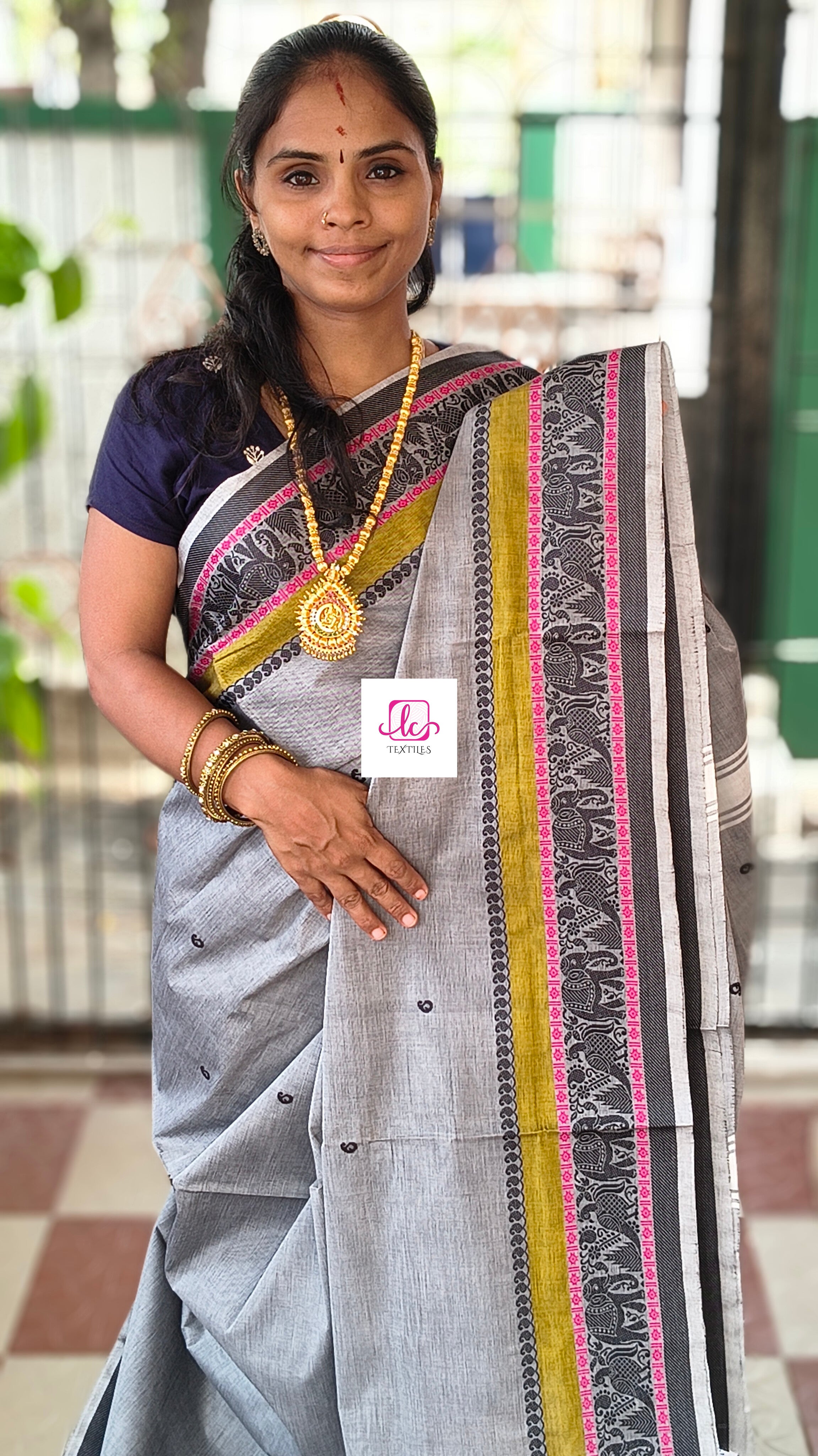 Chettinad Cotton -  Office Wear -grey- CCOW101