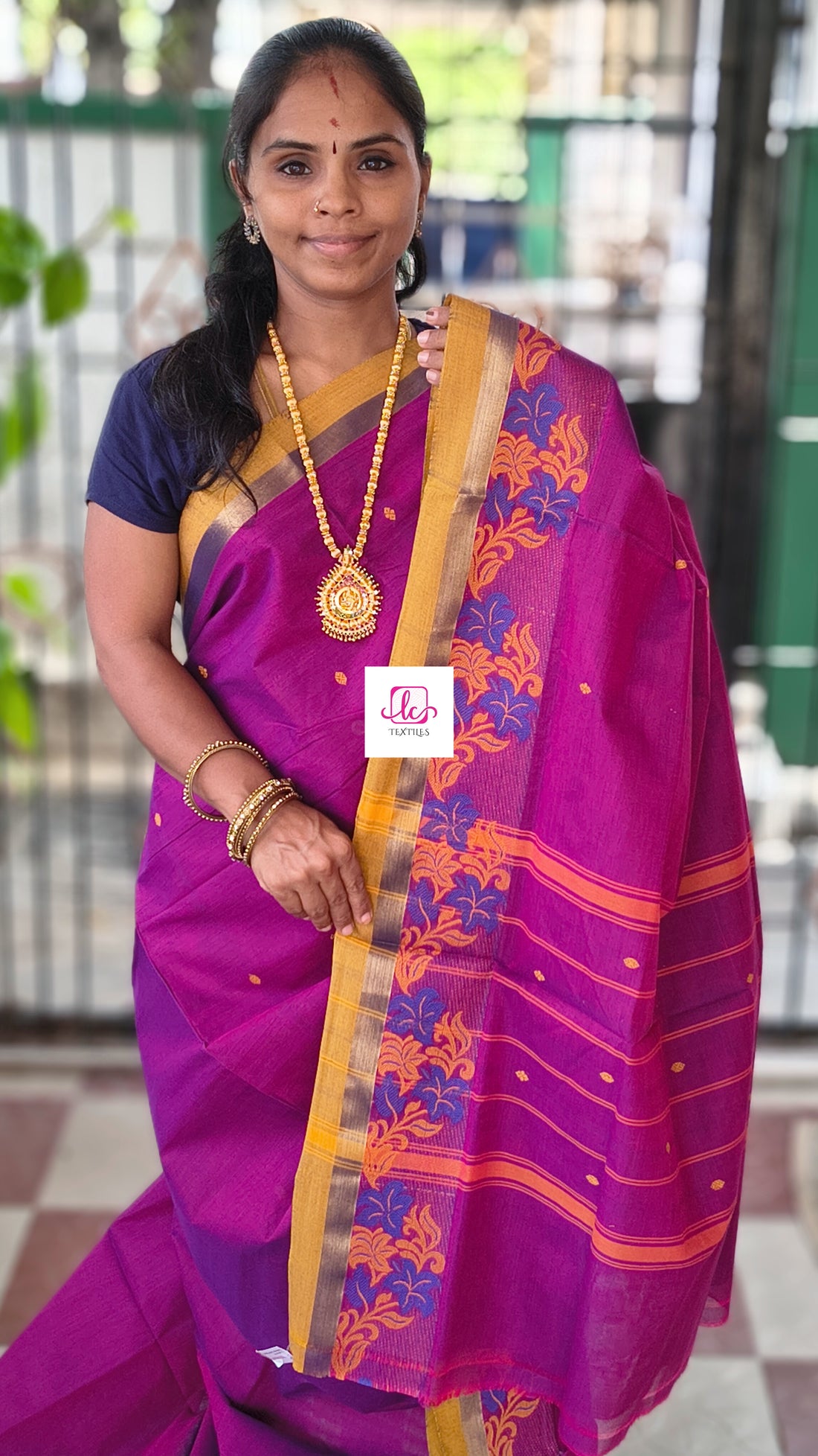 Chettinad Cotton -  Office Wear -Deep mejantha- CCOW102
