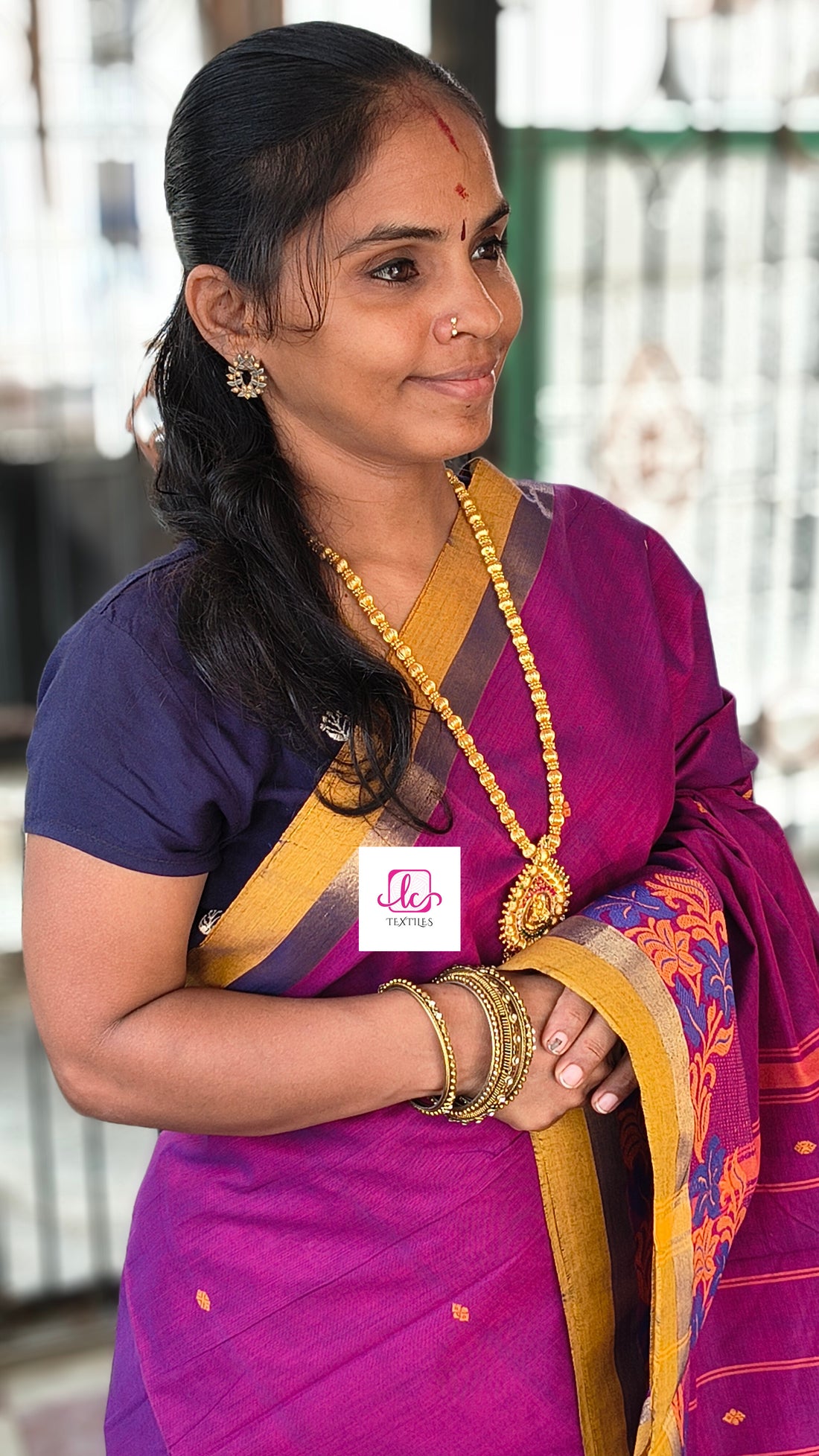 Chettinad Cotton -  Office Wear -Deep mejantha- CCOW102