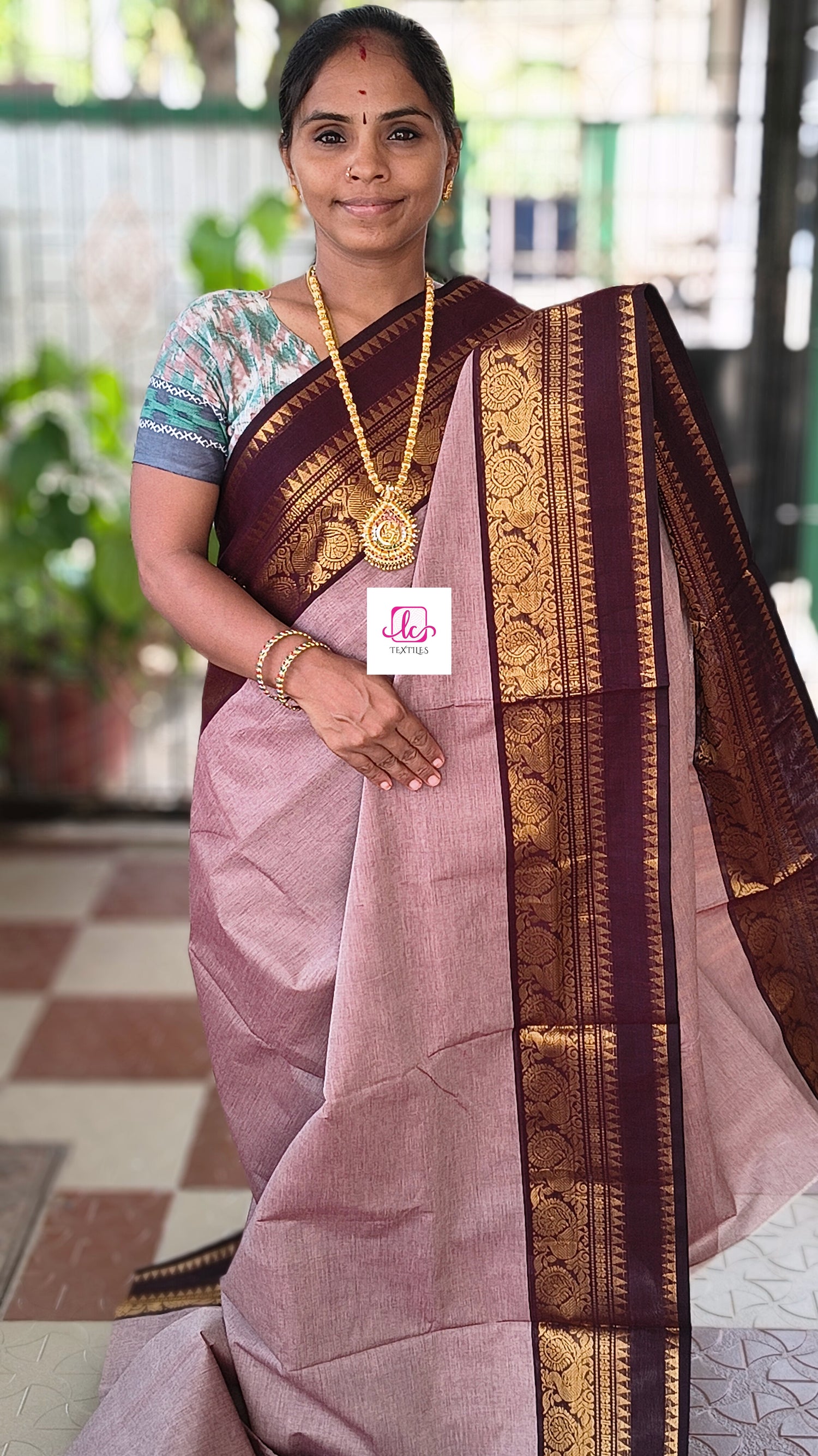 Kanchi Cotton - All Day Fusion -Pastal maroon- KCAF85