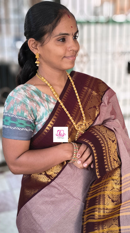 Kanchi Cotton - All Day Fusion -Pastal maroon- KCAF85
