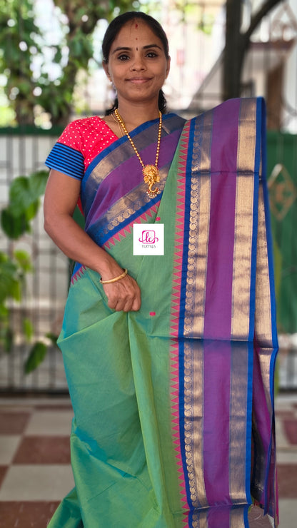 Kanchi Cotton - Festival Fusion -Minr green mixed turquoise blue- KCFB251