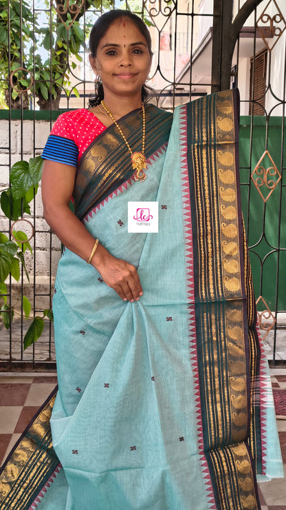 Kanchi Cotton - Festival Fusion -Pastal blue- KCFB250