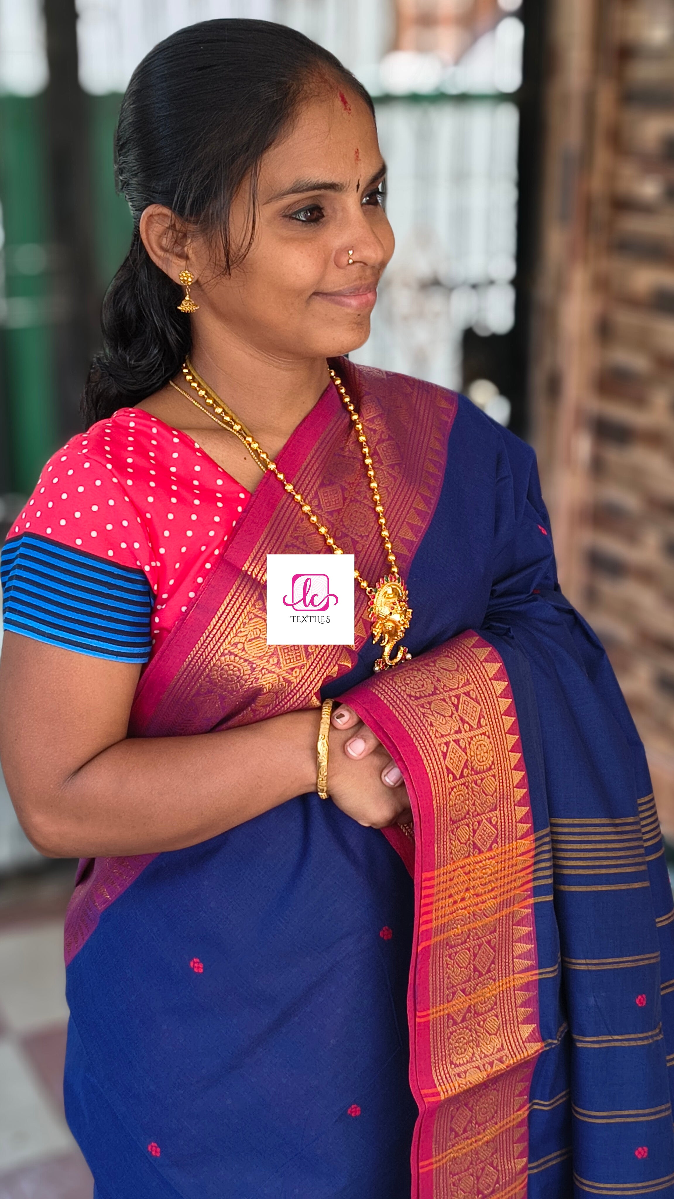 Kanchi Cotton - Festival Fusion -Royal  blue- KCFB247