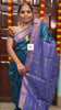 Madurai Sungudi Cotton - Veldhari- Peacock blue- MS72