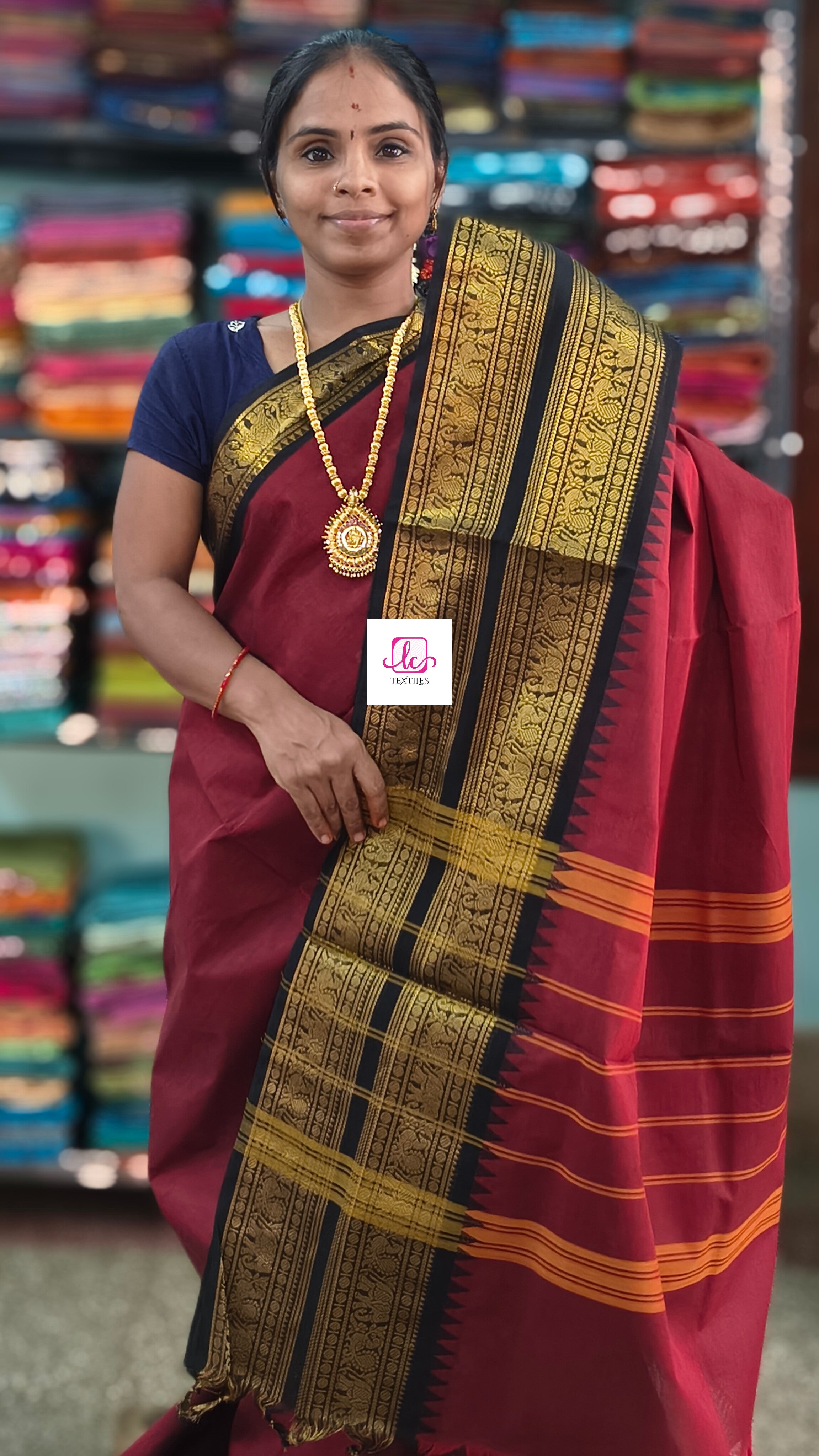 Kanchi Cotton - Festival Fusion -Maroon- KCFP252