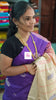 Banana pith silk saree -Violet-BPS21