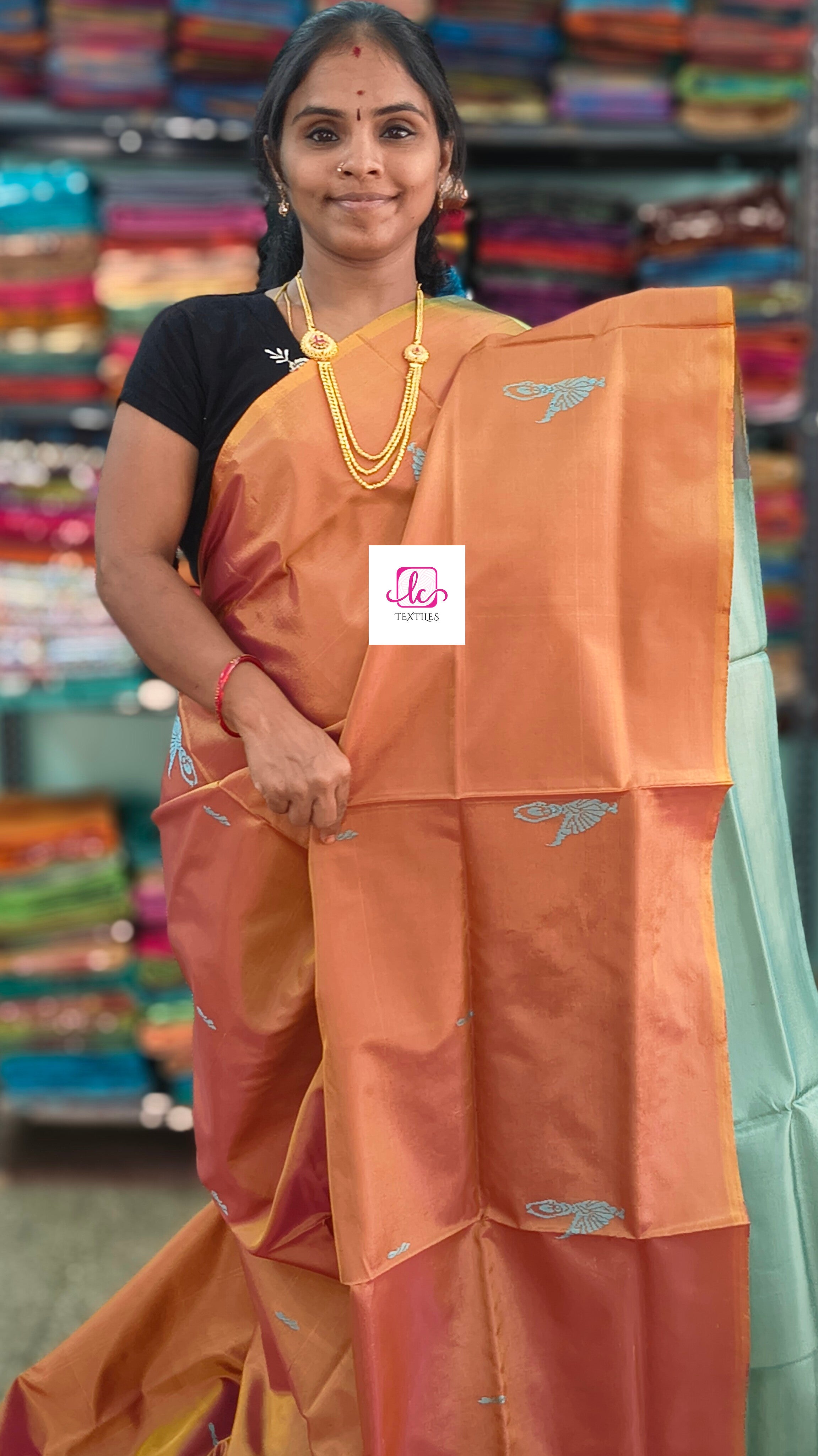 Banana pith silk saree -Honey-BPS25