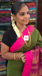 Kalyani cotton checksForest green