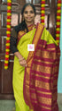 Kalyani cotton checks Lime green