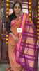 Kalyani cotton- checks-Warm peach- KCS27