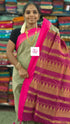 Kalyani cotton checks soft Sage green