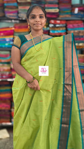 Kalyani cotton Butta parrot green